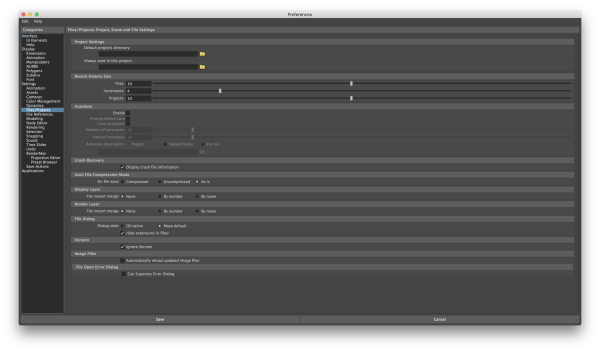 Autosave in Maya