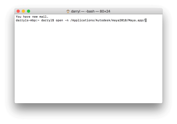 Open multiple instances of Maya on Mac OS