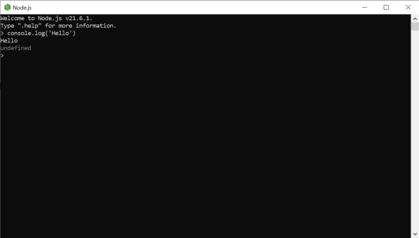 Install Node.js using Winget