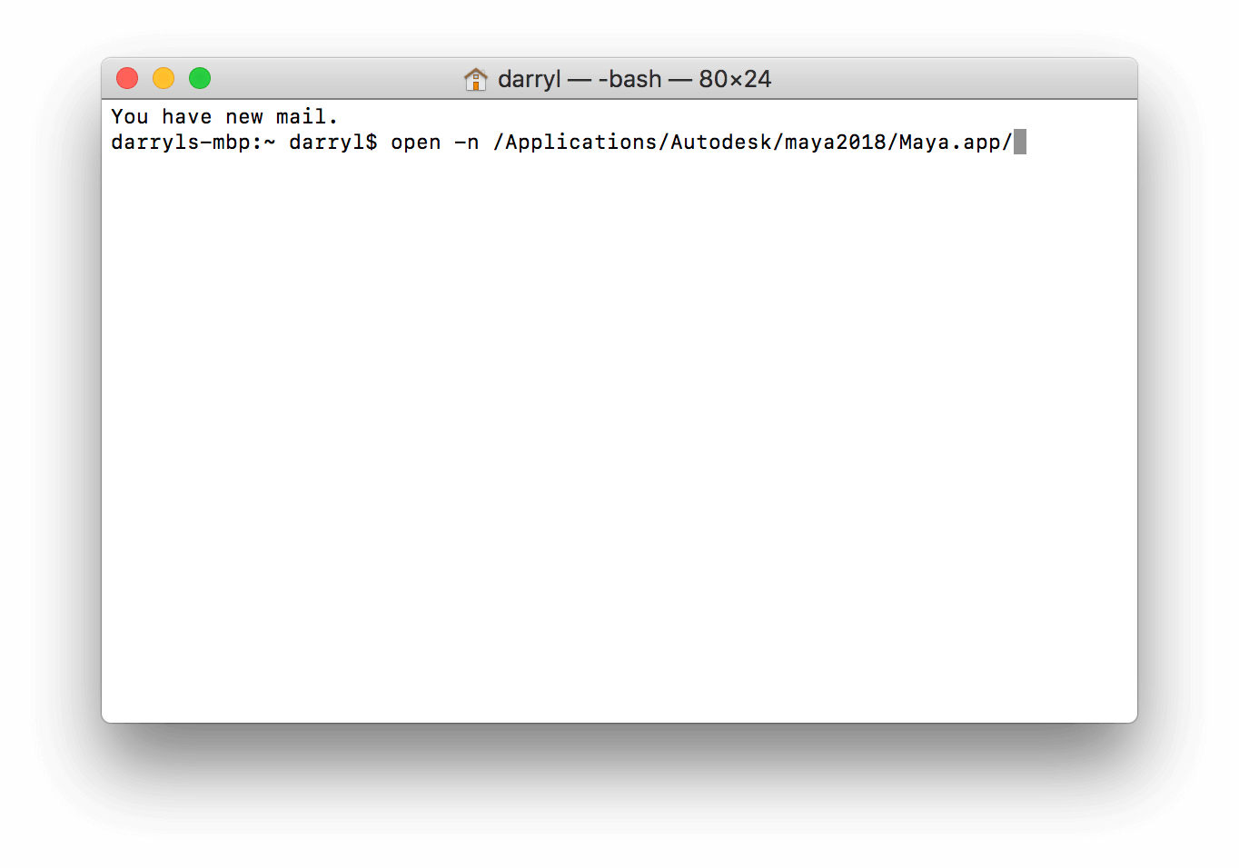 Open multiple instances of Maya on Mac OS